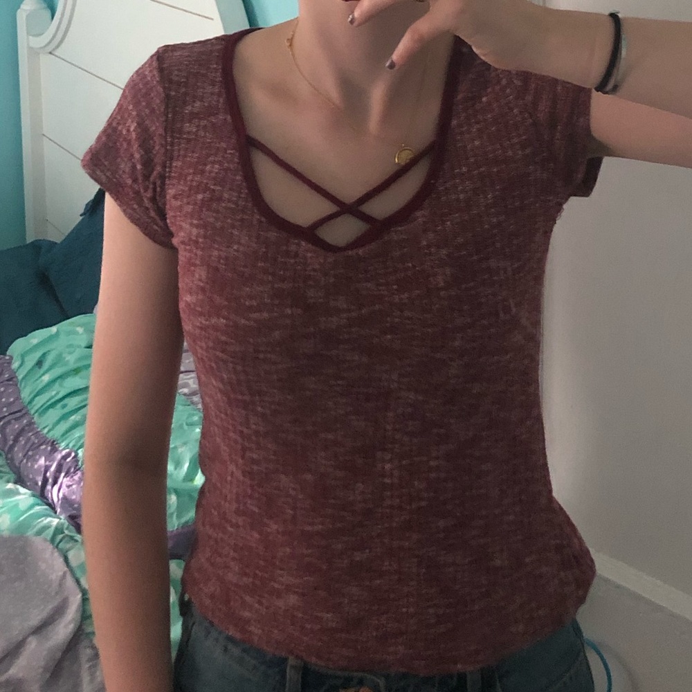 Charlotte Russe Maroon Shirt